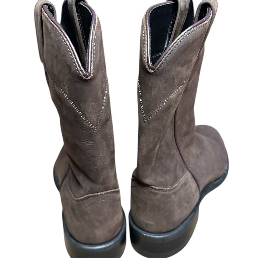 Old West Men's Dark Brown Pull-On Western Boots Size 8EE (unisex) - Picture 3 of 7